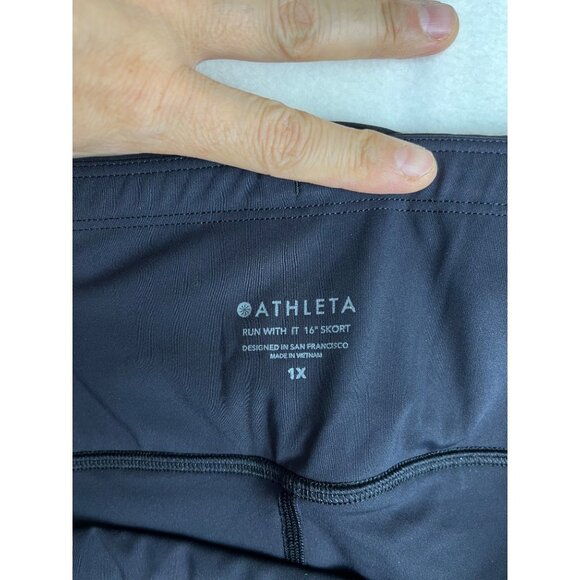 Athleta Run with it 16" Skort black‎ size 1X - Picture 4 of 13